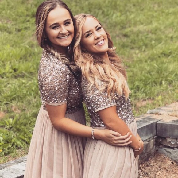 ASOS Maya Muted Blush Size 6 Formal Dress - Picture 6 of 9